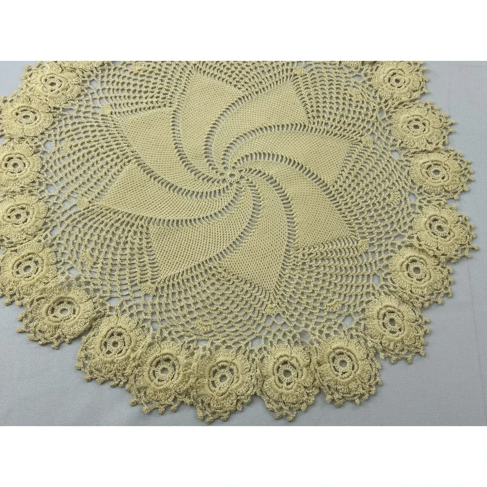 Vintage Handmade Crochet Doily 16